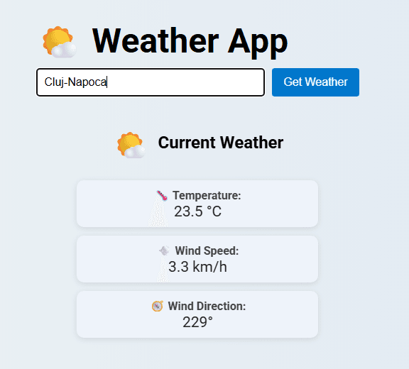Screenshot for Weather App